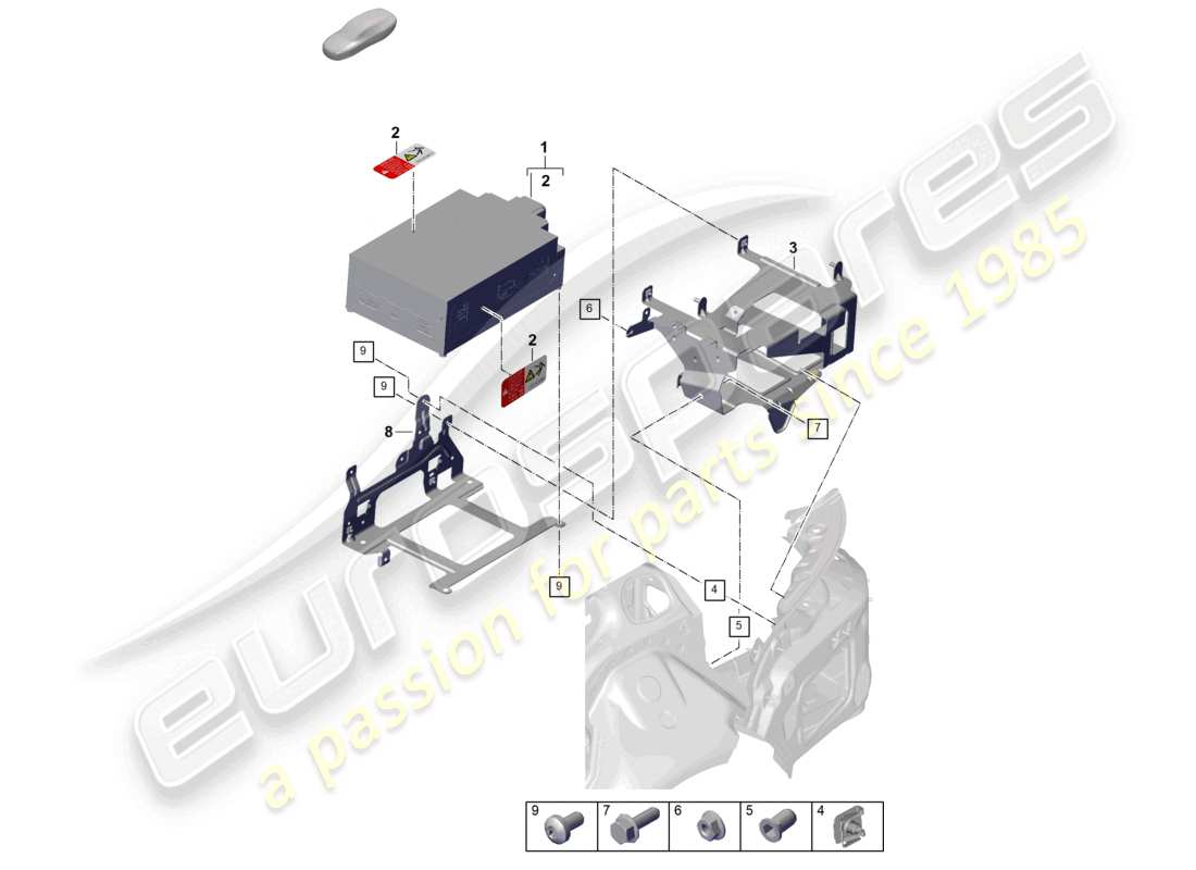 porsche 2024 (panamera 976) charger for high-voltage battery heat exchanger part diagram