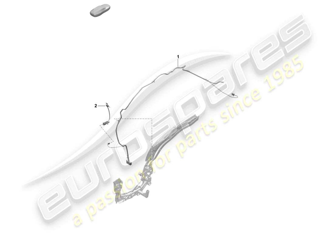 porsche 2026 (718 boxster spyder) convertible top wire set part diagram