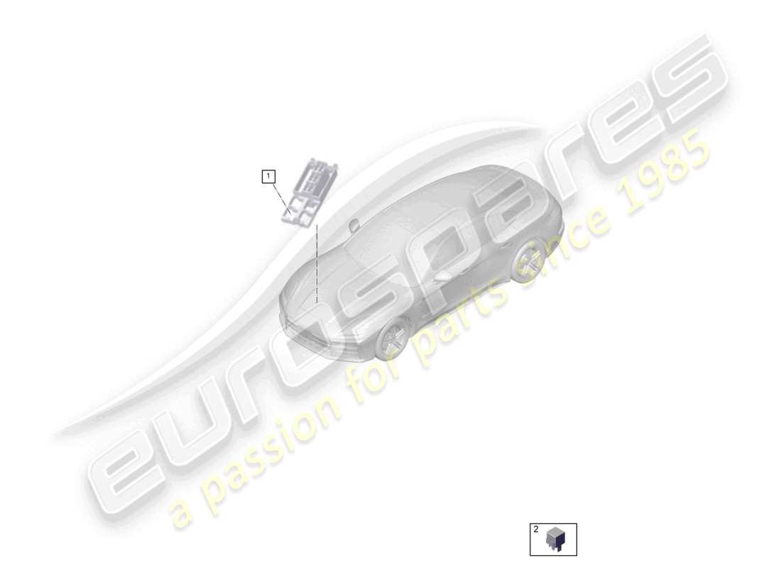 porsche 2024 (panamera 976) relay box engine bay right part diagram