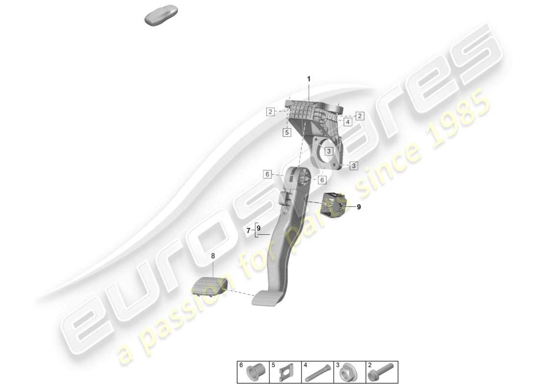 porsche 2024 (panamera 976) brake pedal part diagram