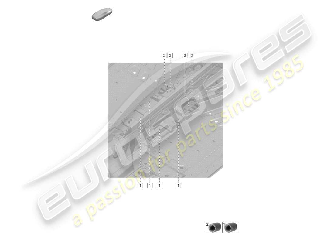 porsche 2023 (992-1) connector for tunnel underbody parts diagram