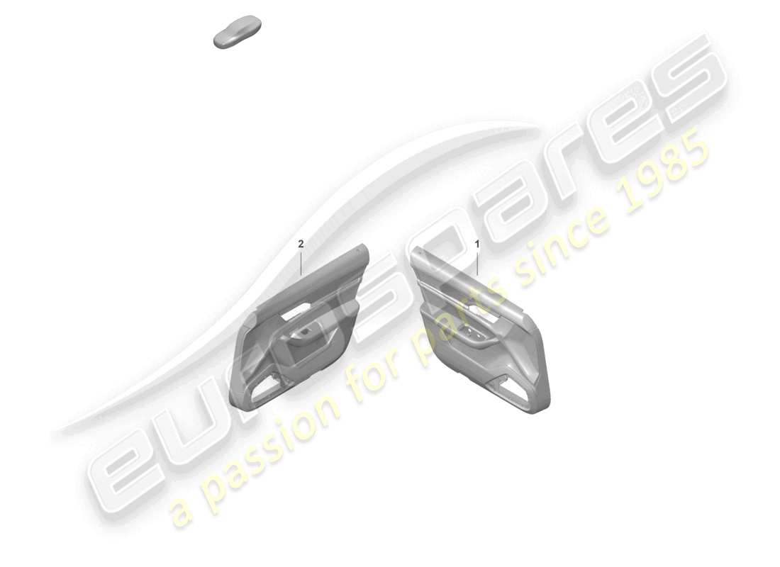 porsche 2025 (taycan 9j1-2) door trim panels front techtex equipment parts diagram