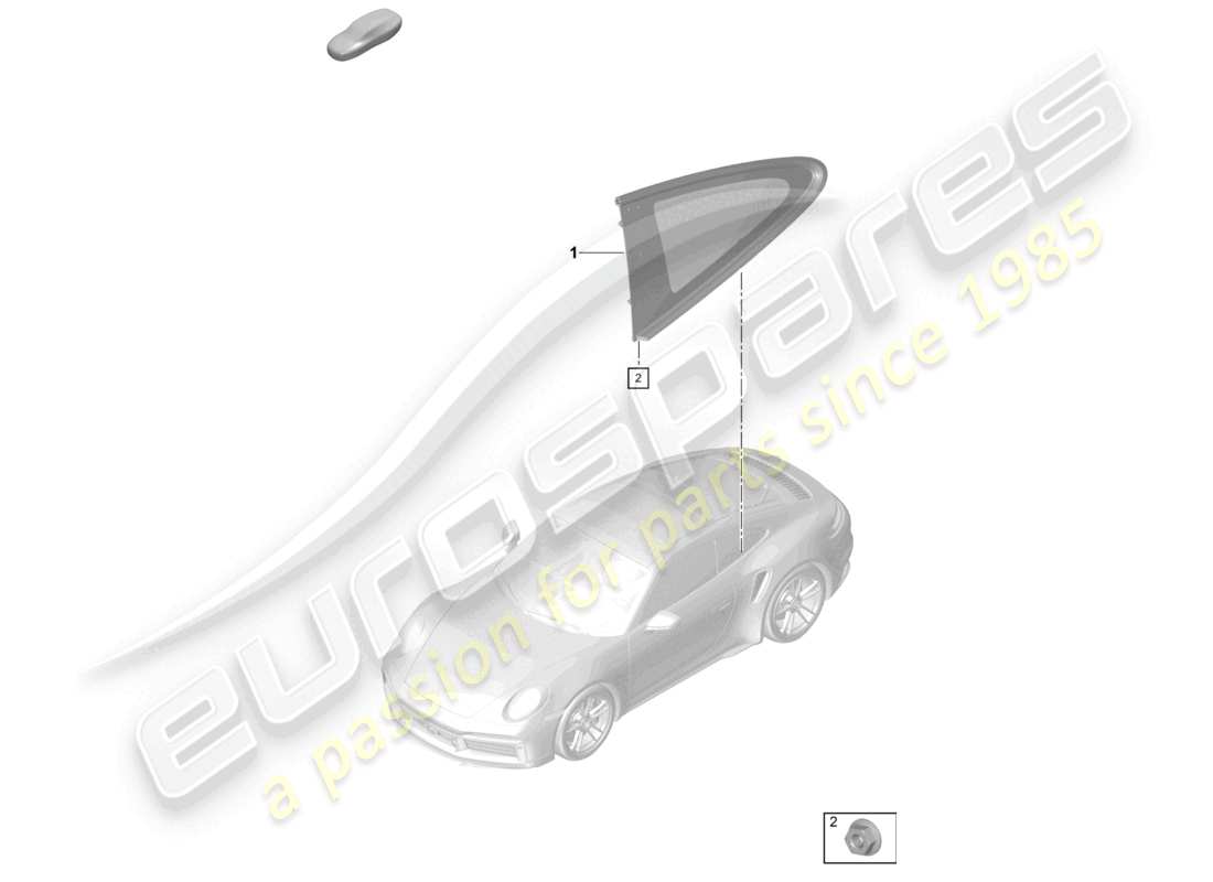 porsche 2024 (992-2 turbo / s) side window part diagram