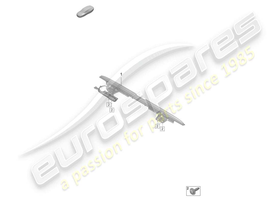 porsche 2025 (992-2) wind deflector parts diagram