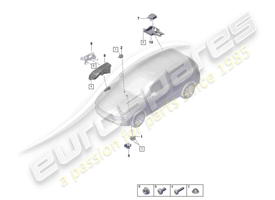 porsche 2024 (cayenne e3 pa) control unit noise generator engine sound system part diagram