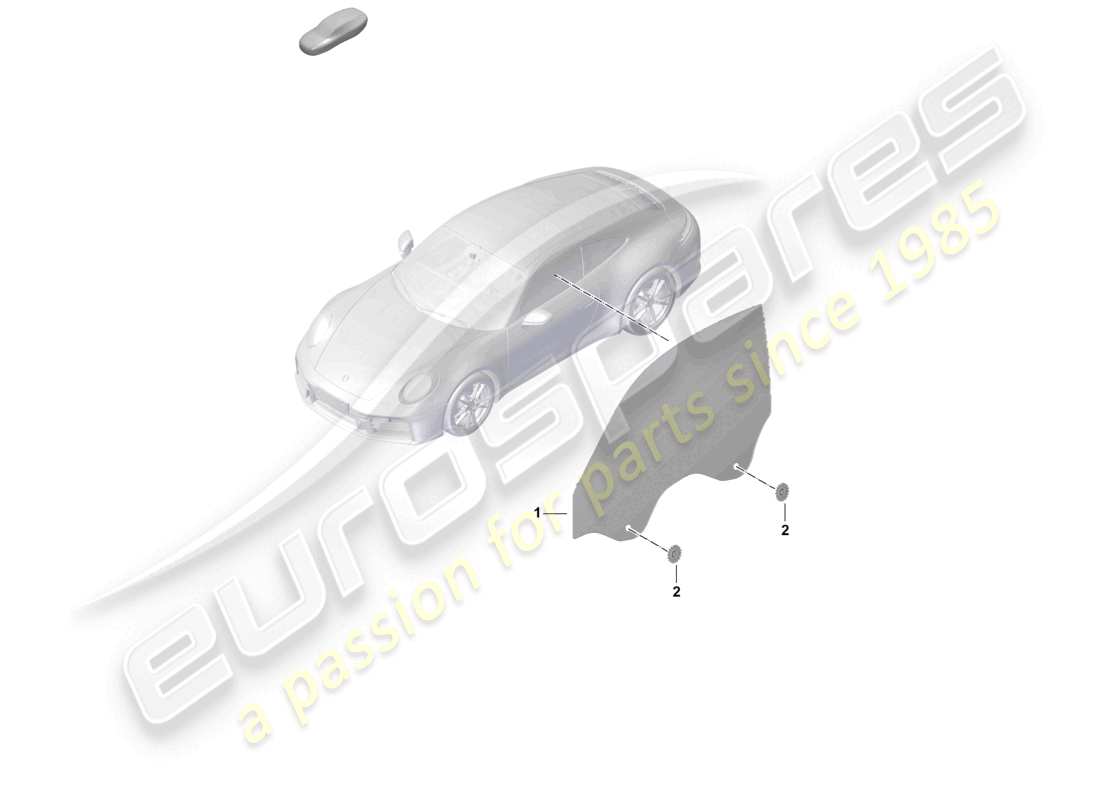 porsche 2025 (992-2) door window parts diagram