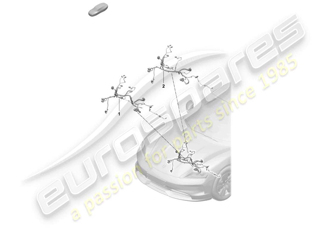porsche 2025 (taycan 9j1-2) wiring harness for gearbox front wiring set for servotronic parts diagram