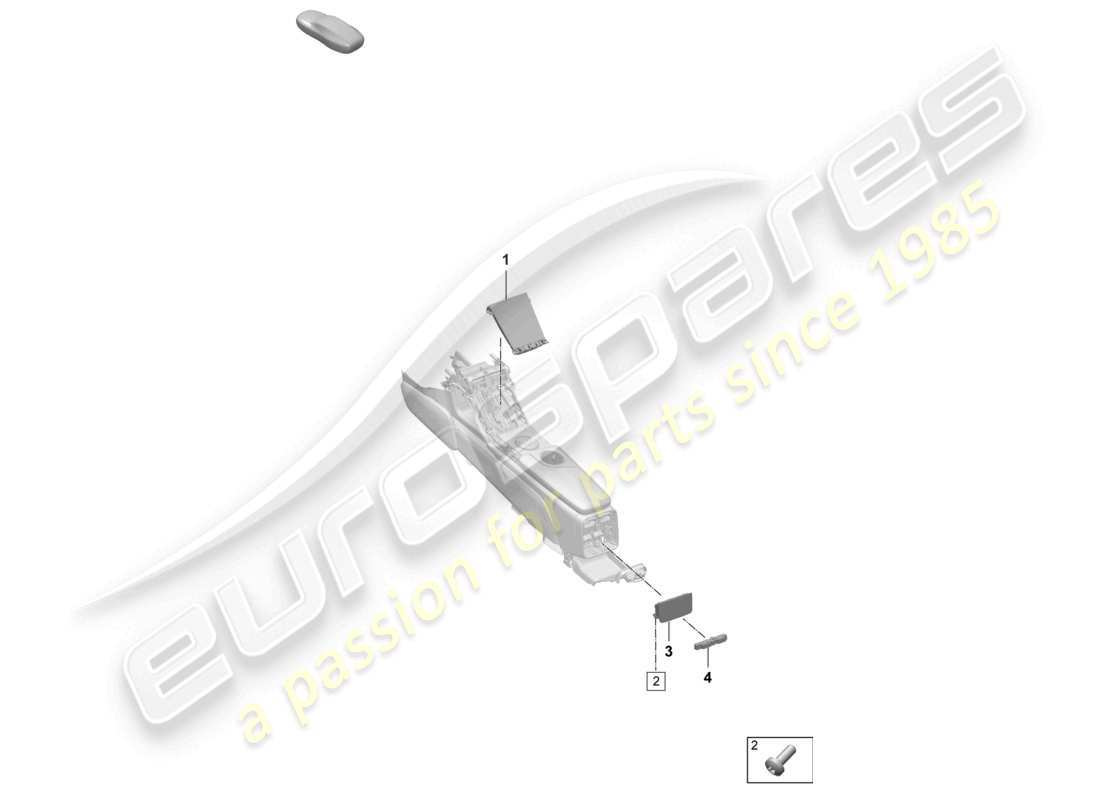 porsche 2025 (taycan 9j1-2) display and control unit centre console parts diagram