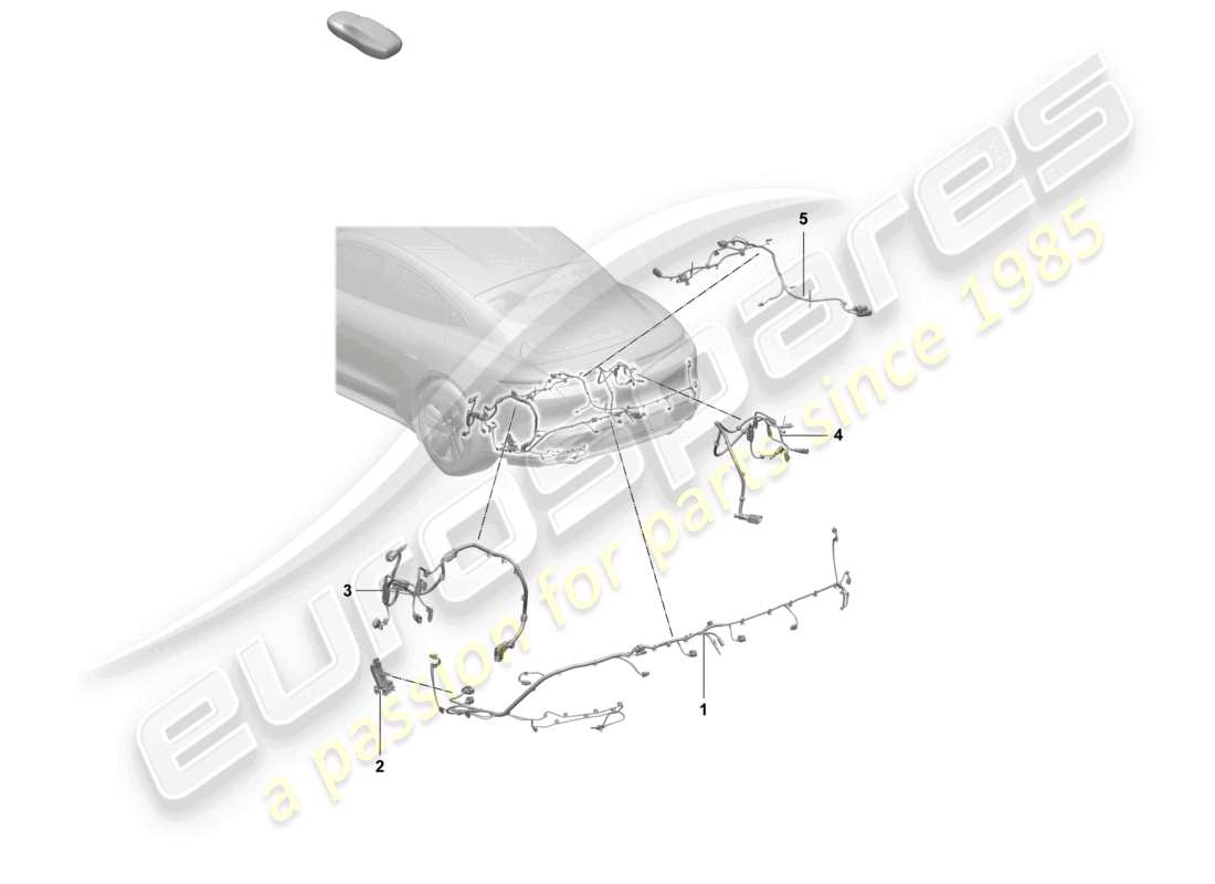 porsche 2025 (taycan 9j1-2) wire set rear end wiring harness for anti-lock brakesystem -abs- parts diagram