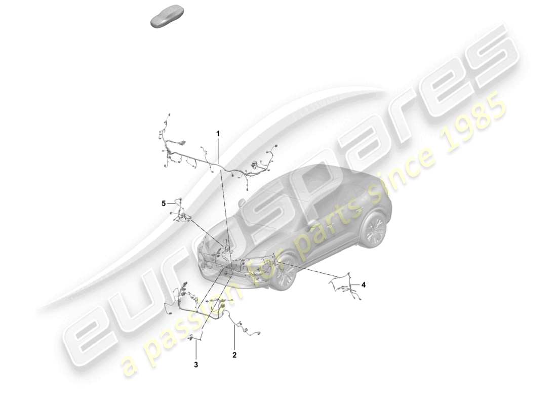 porsche 2026 (macan-e) wiring looms front bumper front end abs part diagram
