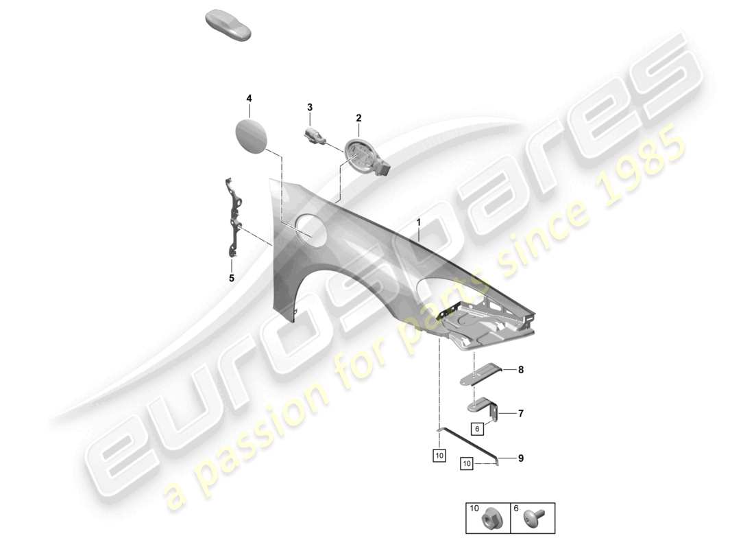 porsche 2023 (718 boxster spyder) wing parts diagram