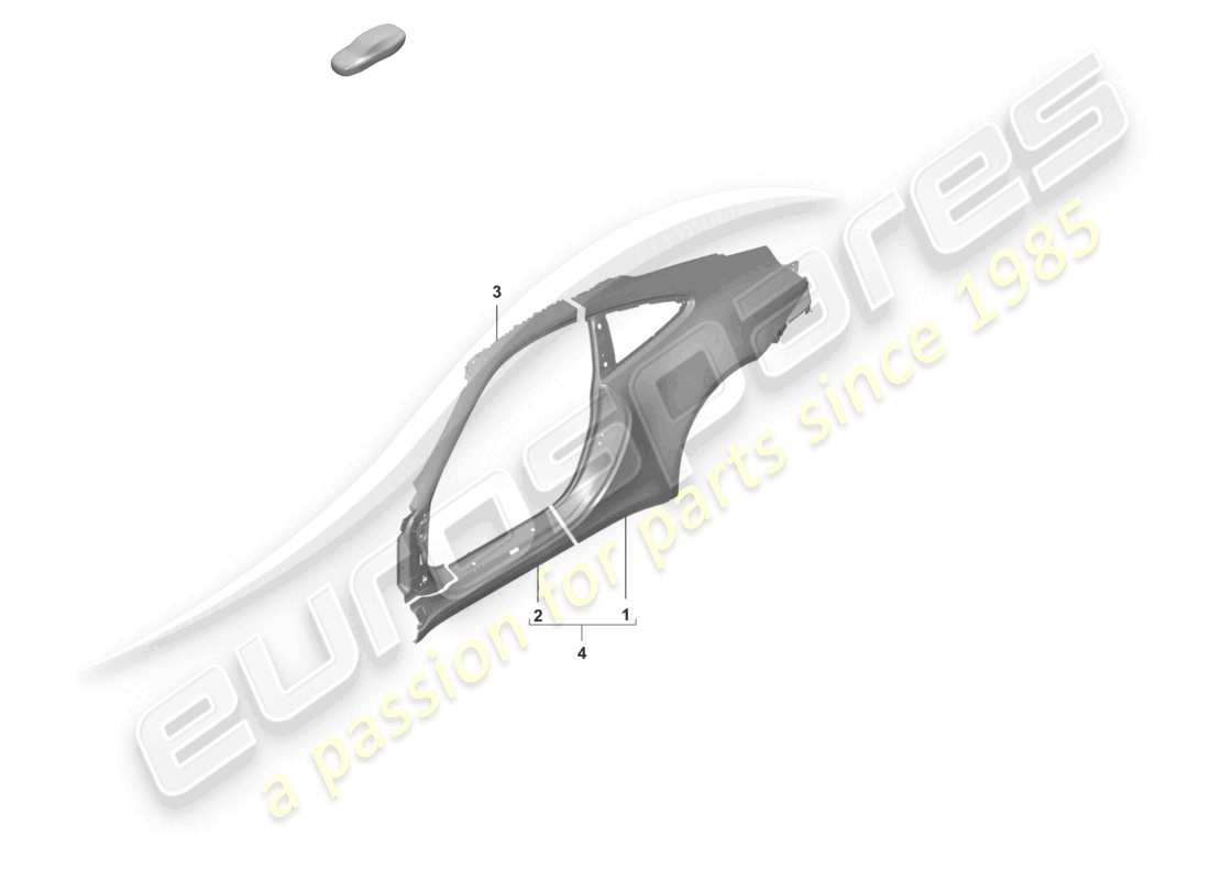 porsche 2023 (992-1) side part outer coupe parts diagram