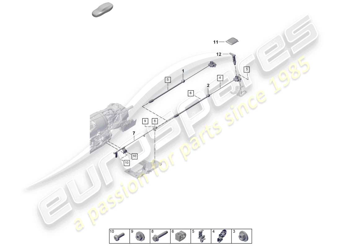 porsche 2024 (cayenne e3 pa) actuating unit for emergency release for 8-speed automatic gearbox part diagram