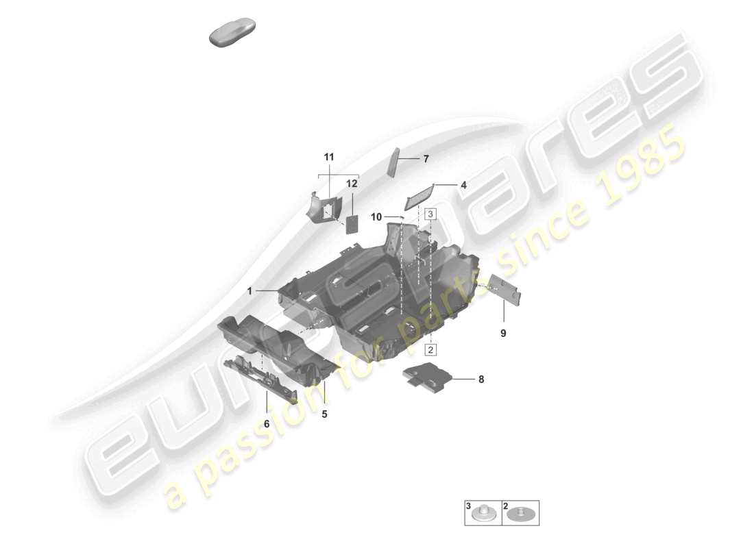 porsche 2024 (992-1) flooring (carpet) trims part diagram