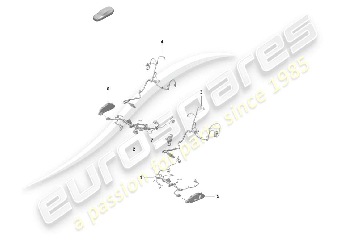 porsche 2022 (992-1 gt3/rs/st) electrics sports seat plus parts diagram