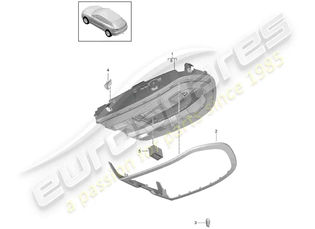 porsche 2014 (macan) console roof see workshop manual parts diagram