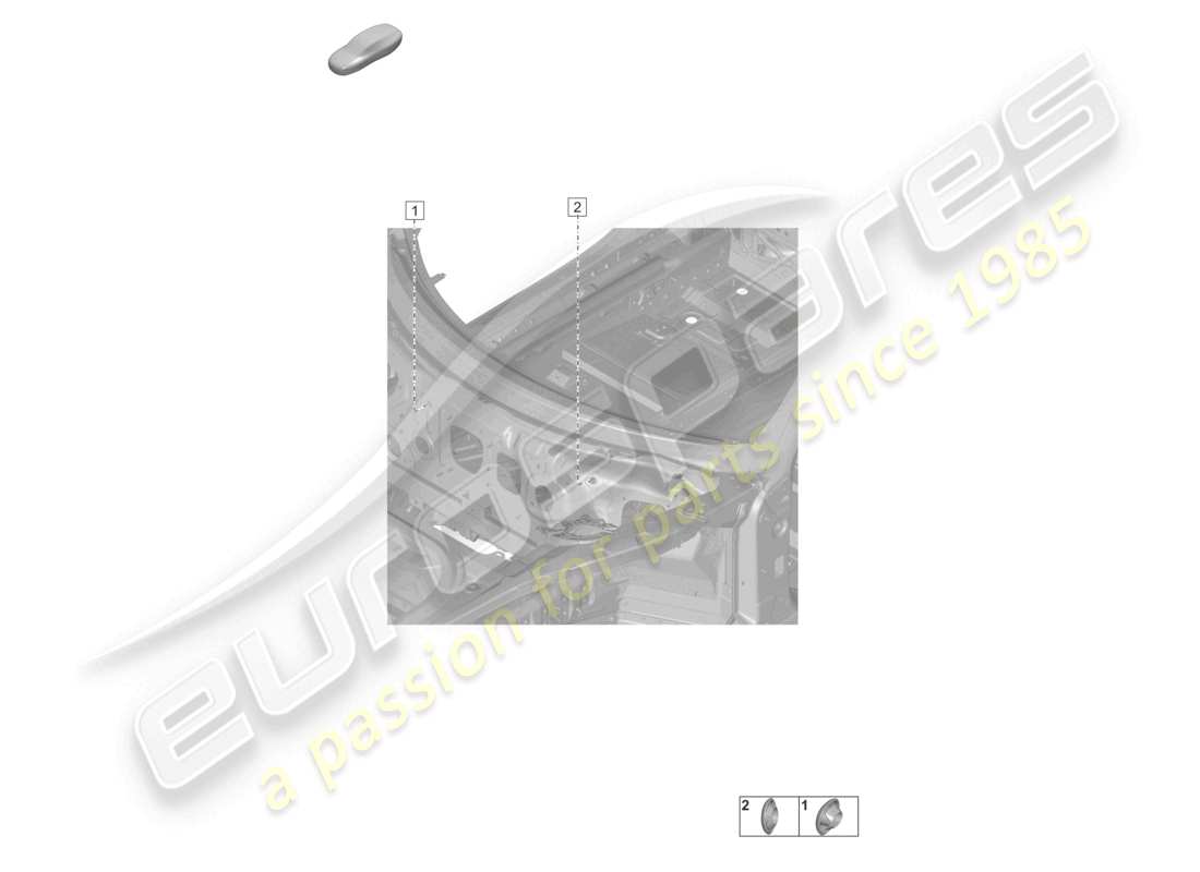 porsche 2025 (992-2 turbo / s) plugs for body front car body firewall parts diagram