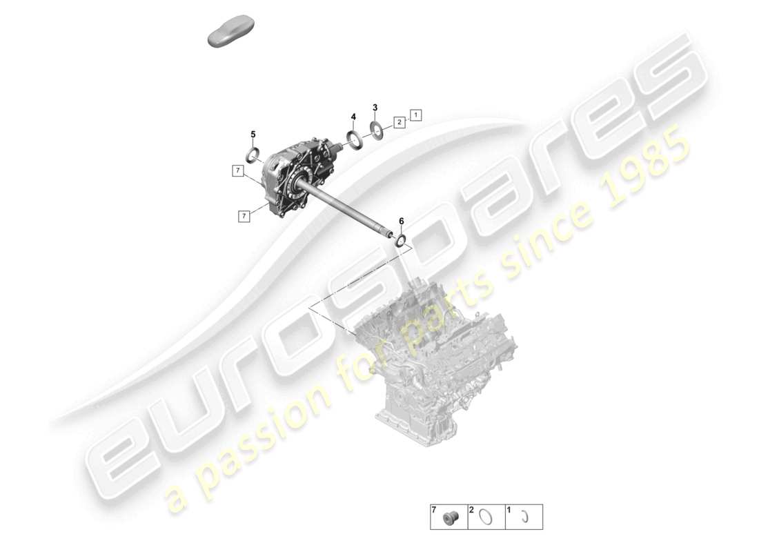 porsche 2025 (panamera 976) front axle differential individual parts parts diagram