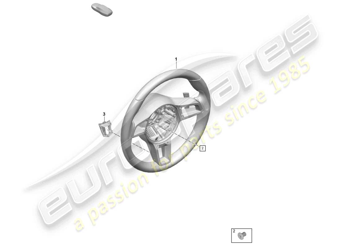 porsche 2026 (718 boxster spyder) steering wheel - pdk - part diagram