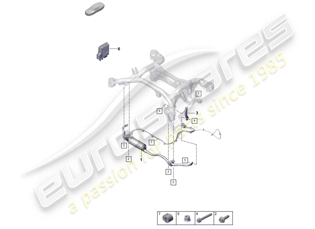 porsche 2024 (cayenne e3 pa) anti-roll bar rear axle part diagram
