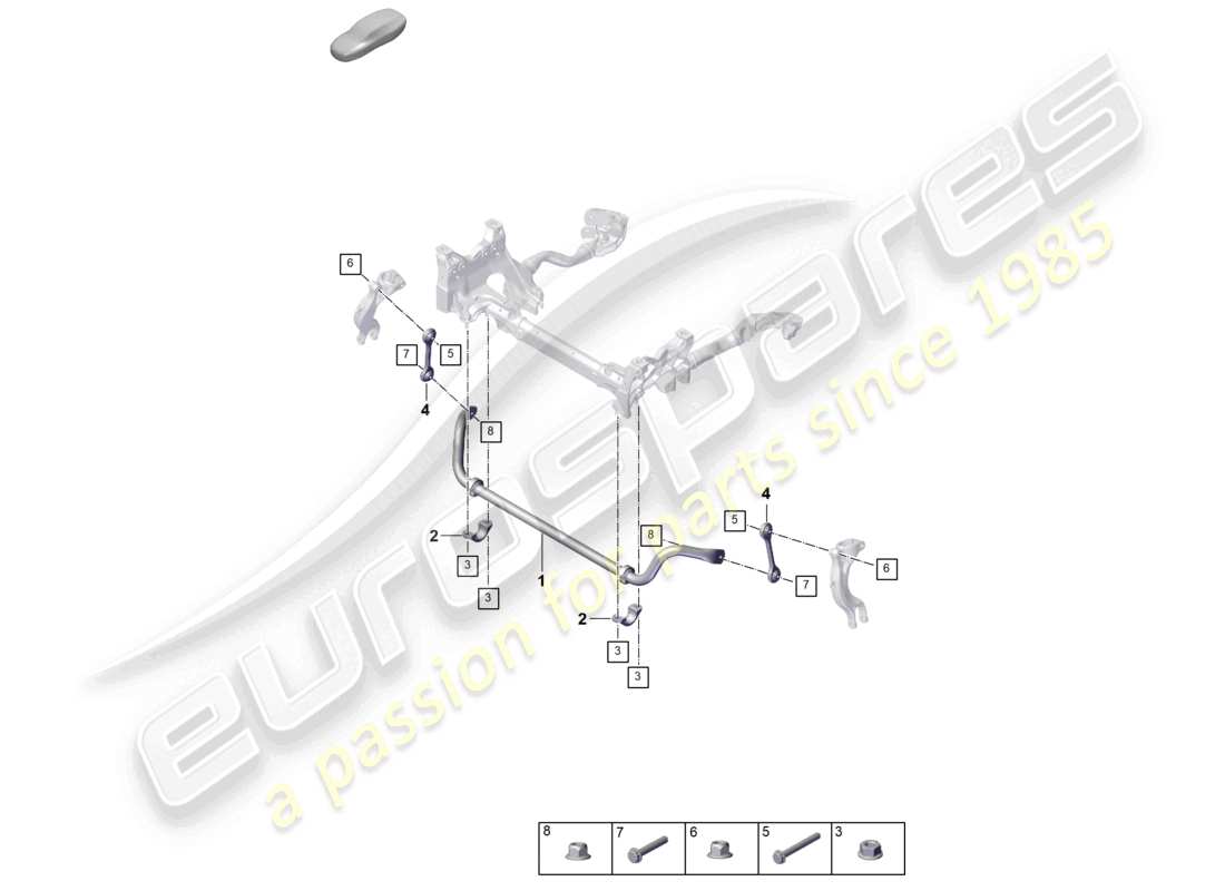 porsche 2025 (cayenne e3 pa) anti-roll bar part diagram