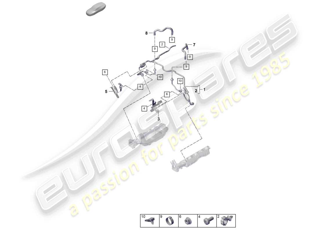 porsche 2024 (panamera 976) ventilation for fuel tank part diagram
