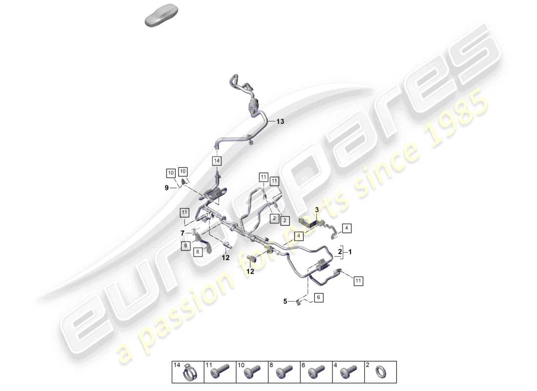porsche 2024 (panamera 976) breather line tank ventilation part diagram