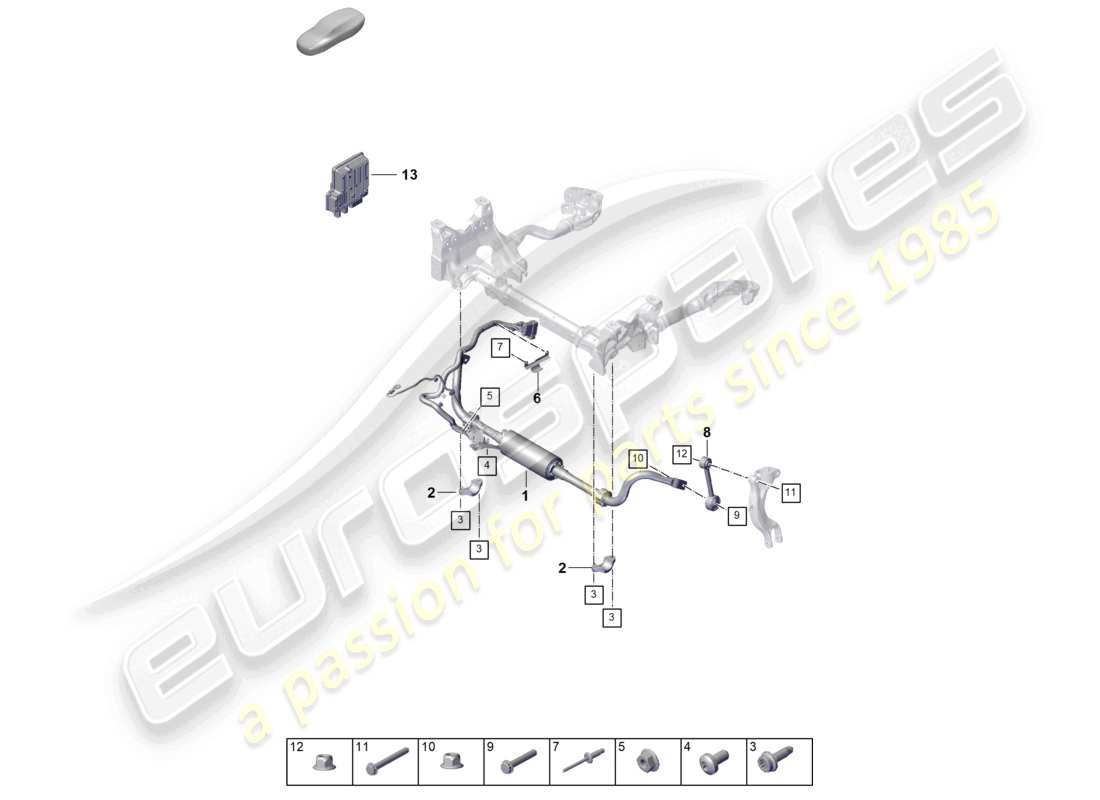 porsche 2026 (cayenne e3 pa) anti-roll bar part diagram