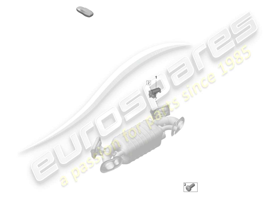 porsche 2026 (992-2 turbo / s) exhaust system throttle control element electric parts diagram