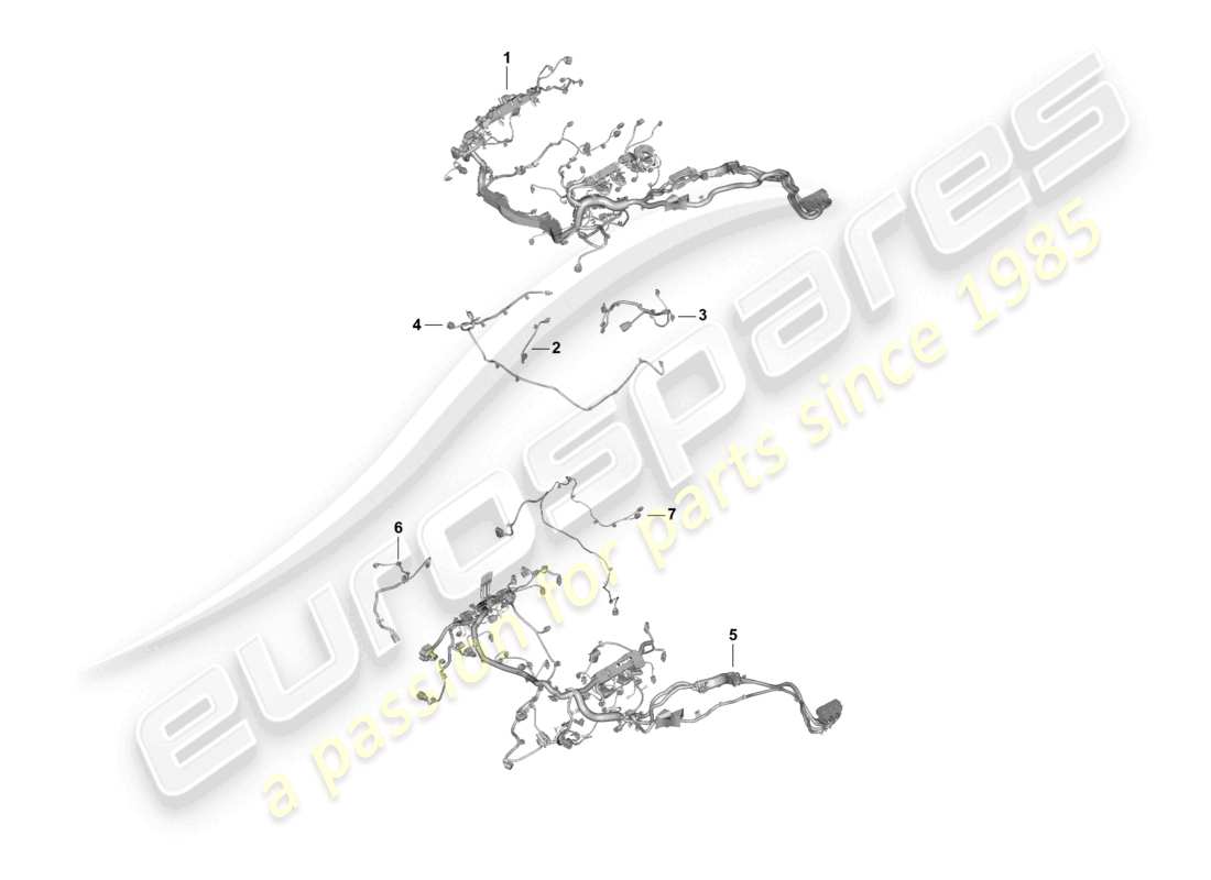 porsche 2024 (panamera 976) wiring set for engine wiring harness for engine prewiring part diagram