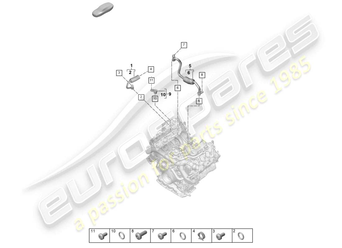 porsche 2024 (cayenne e3 pa) coolant cooling system for turbocharger part diagram