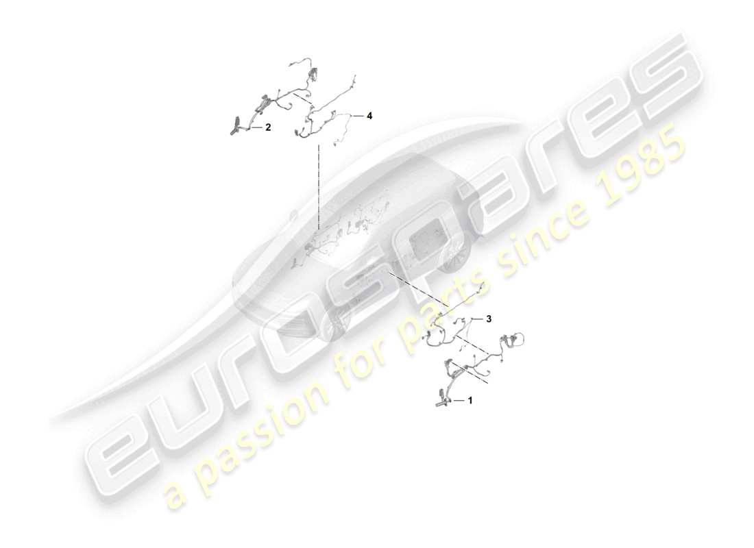 porsche 2024 (cayenne e3 pa) wiring looms front doors doors part diagram