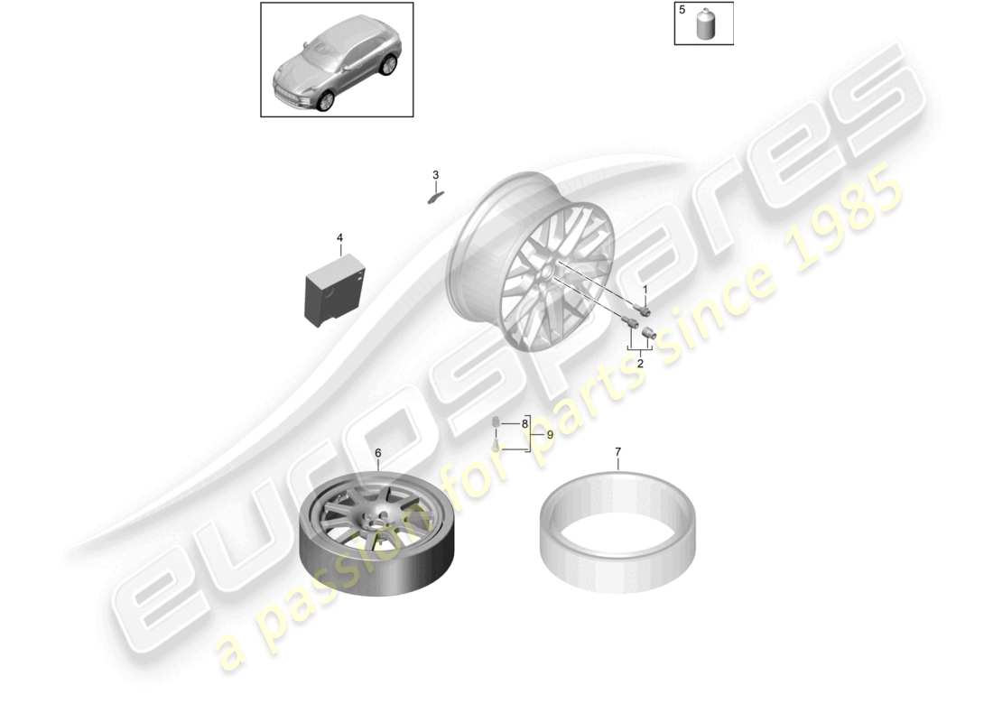 porsche 2024 (macan) individual parts part diagram