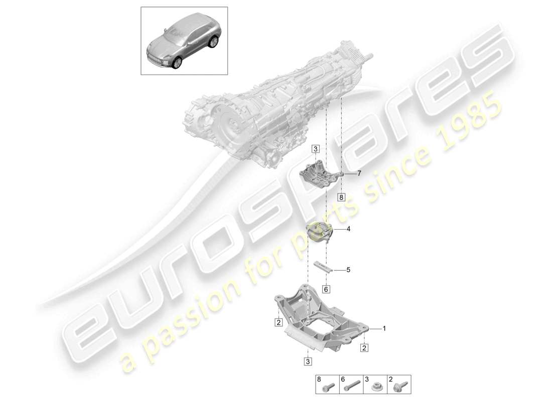 porsche 2025 (macan) transmission carrier part diagram