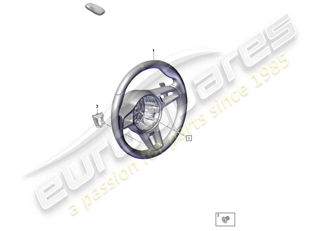 porsche 2023 (718 boxster spyder) steering wheel - pdk - parts diagram