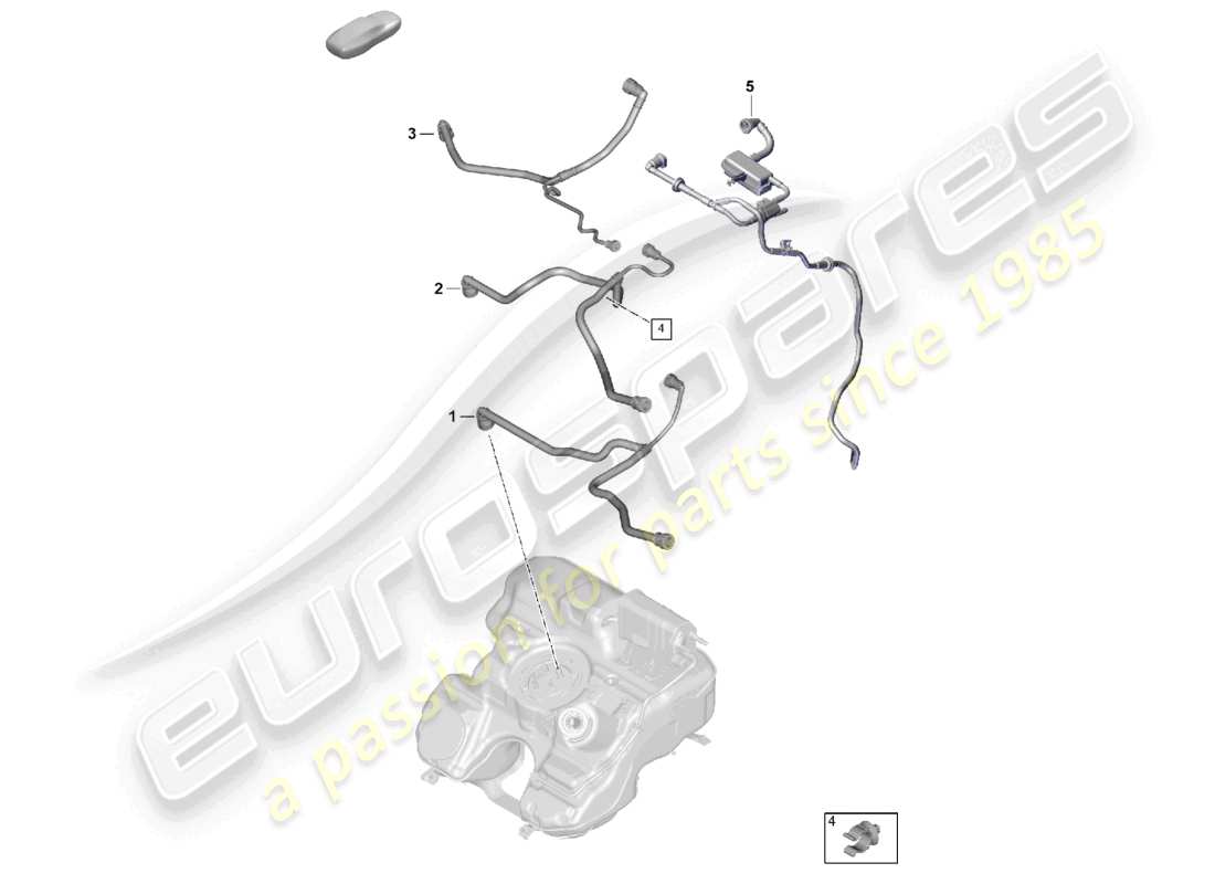 porsche 2025 (992-2) breather line tank ventilation parts diagram
