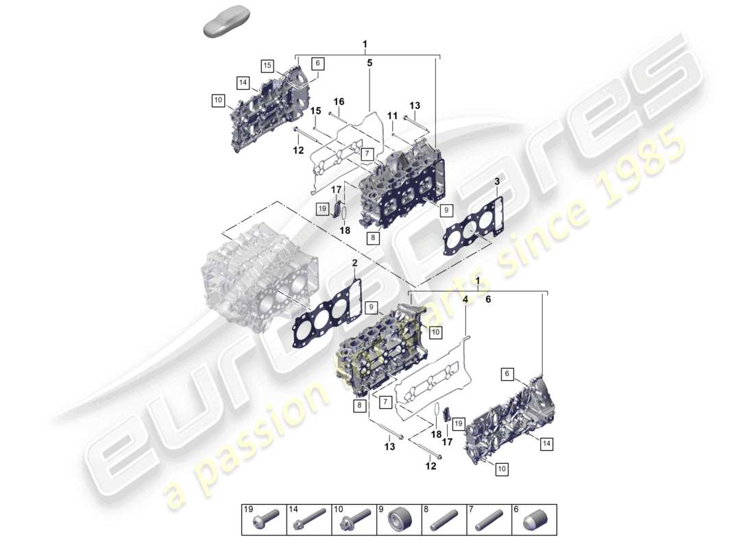 porsche 2024 (992-2) cylinder head cylinder head gasket valve cover part diagram
