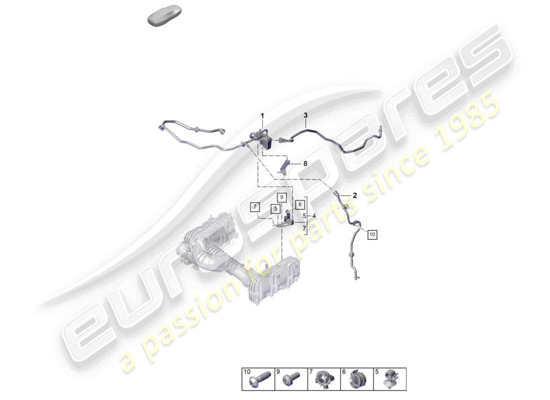 porsche 2024 (992-2) breather line tank ventilation part diagram