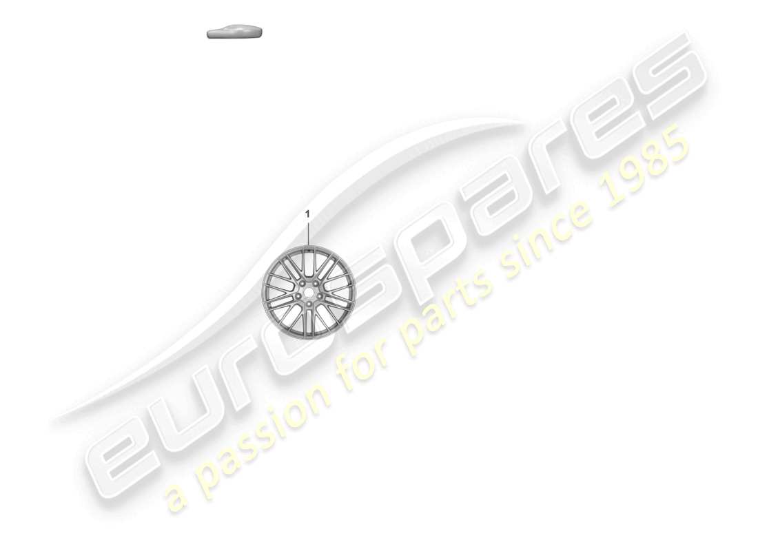 porsche 2021 (992-1) alloy wheel part diagram
