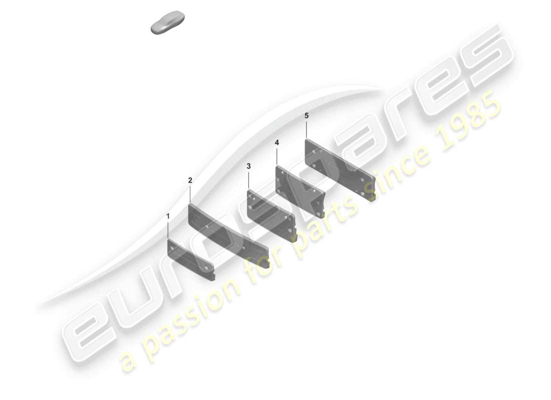 porsche 2024 (992-1) licence plate holder part diagram