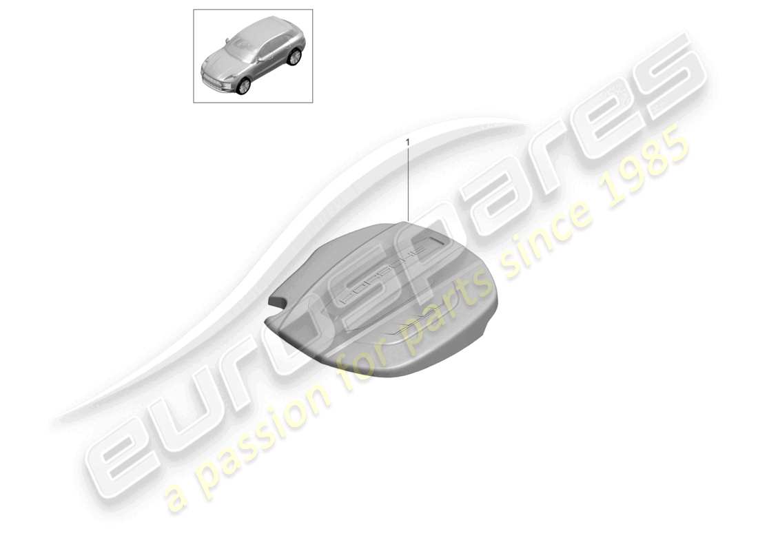 porsche 2024 (macan) engine cover engine bay part diagram