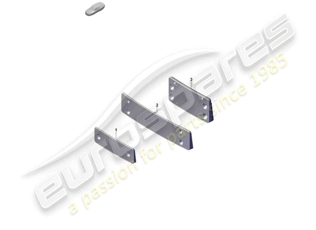 porsche 2021 (992-1) licence plate holder 911 dakar part diagram