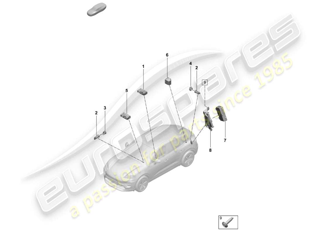 porsche 2026 (macan-e) voltage converter cigarette lighter part diagram