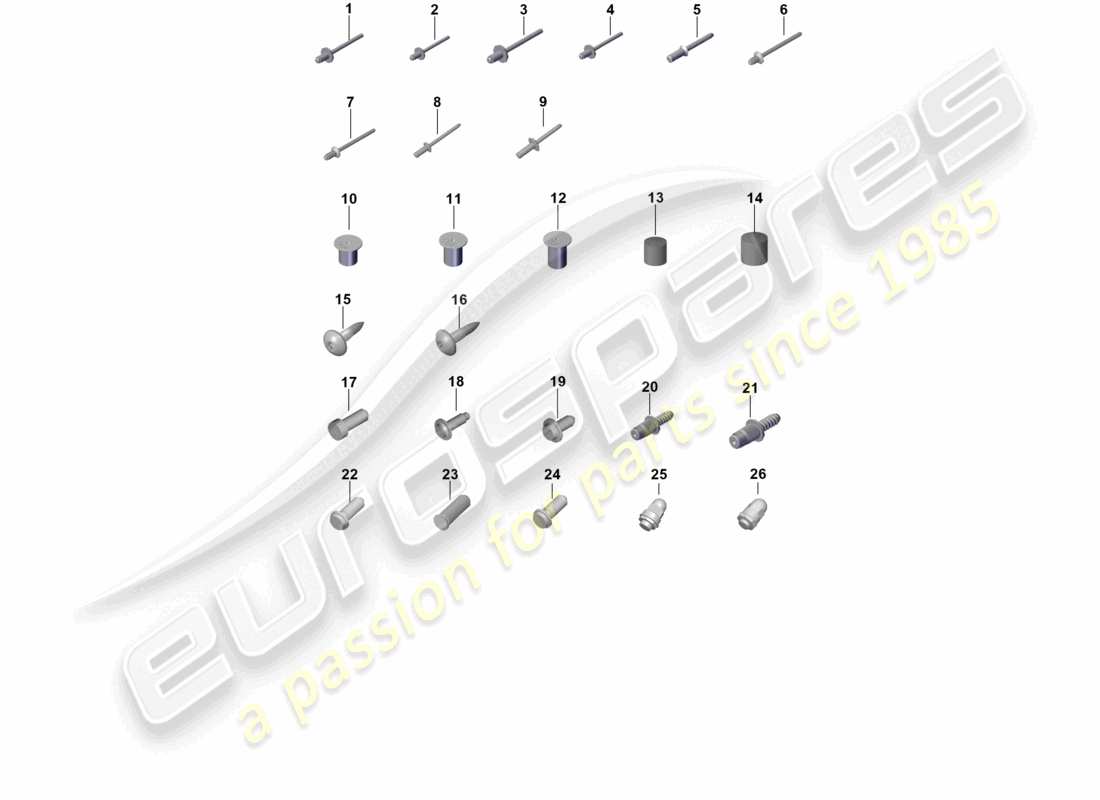 porsche 2025 (panamera 976) fasteners car body parts diagram
