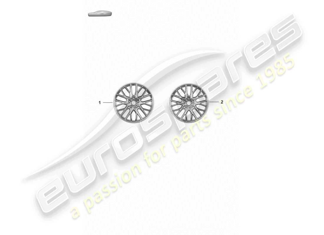 porsche 2023 (panamera 971-2) alloy wheel 21 for winter tires *no 'fi' function possible depending on the various wheel desig. on offer, the whls. can be found in the replacement part catalogue for the corresponding vehicle (range ex works) or in the equipment catal. (accessories) parts diagram