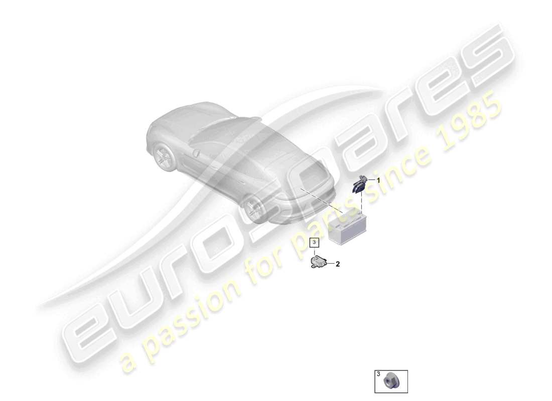 porsche 2025 (panamera 976) central protection rear parts diagram