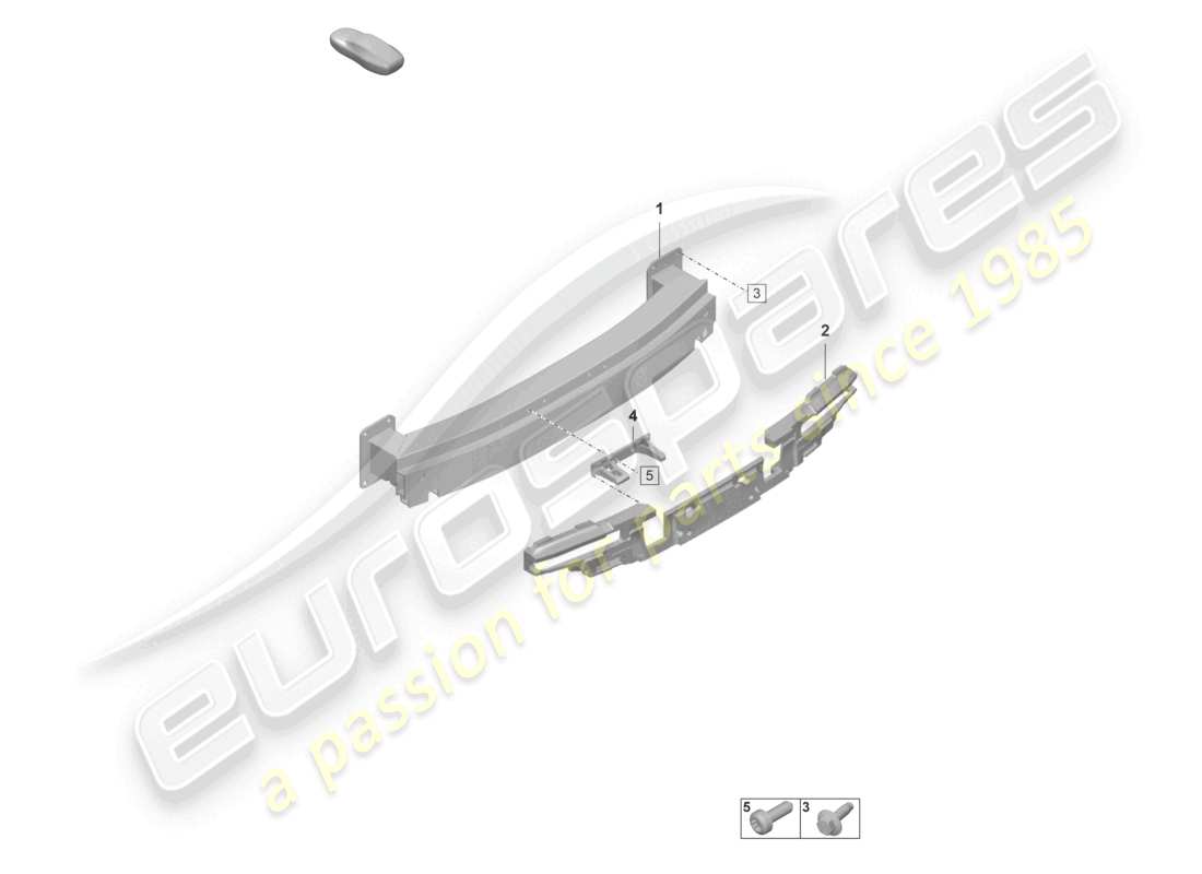 porsche 2023 (taycan 9j1-1) bumper carrier rear parts diagram