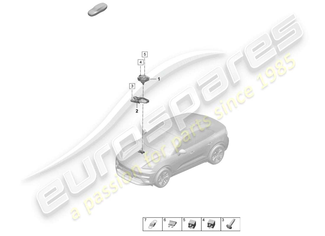 porsche 2026 (macan-e) fuse box flat fuse engine bay center part diagram