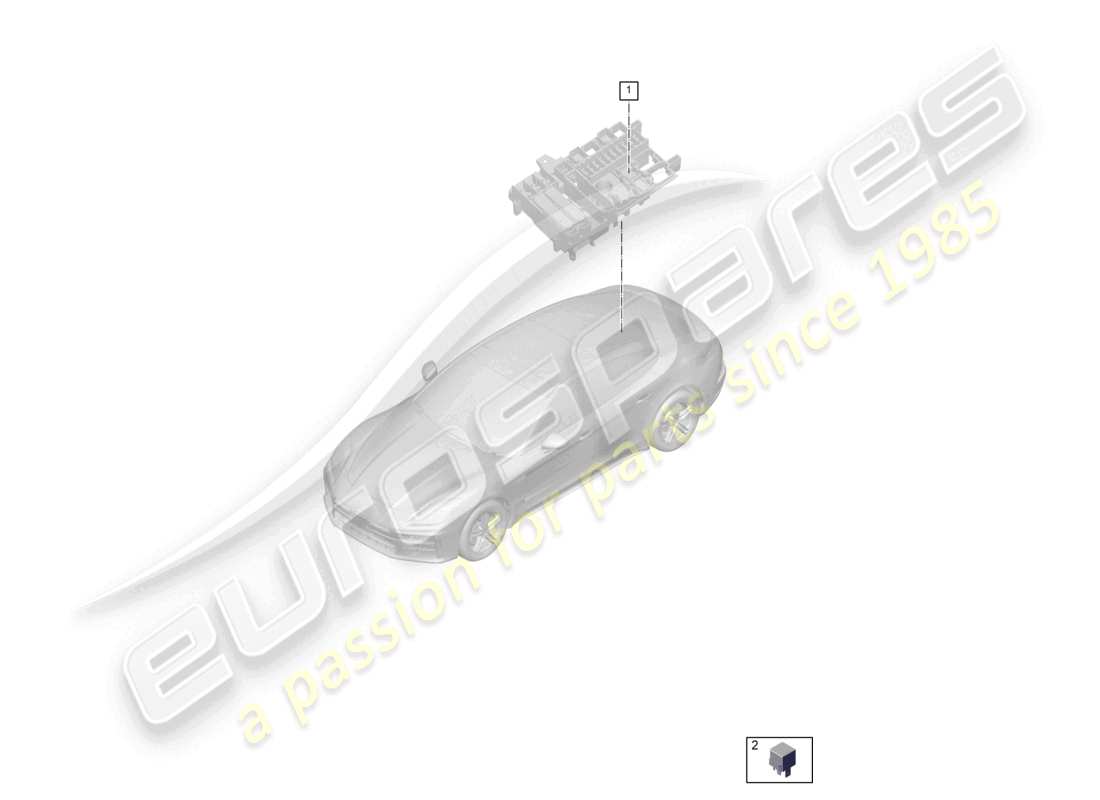 porsche 2025 (panamera 976) relay box rear parts diagram
