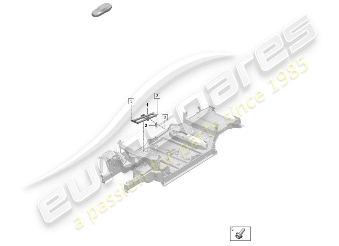porsche 2026 (macan-e) bottom plate front tunnel accessories part diagram